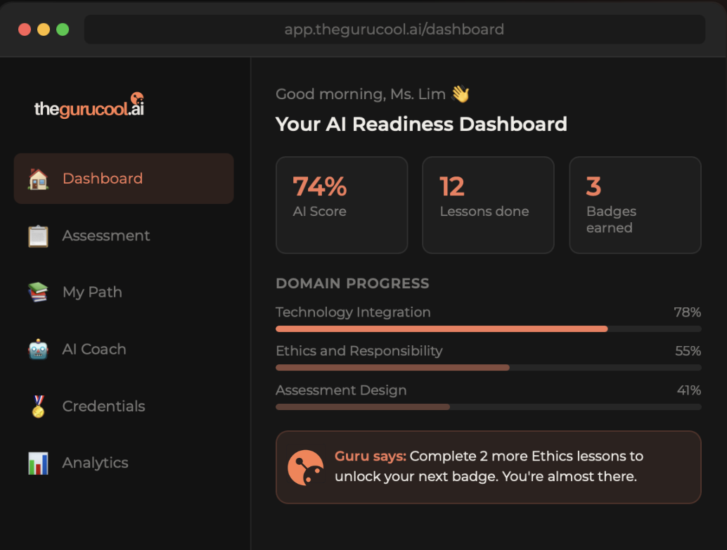 thegurucool.ai dashboard preview